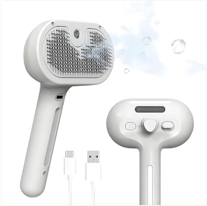 3-in-1 Self-Cleaning Steam Pet Brush