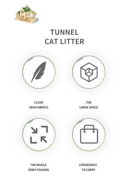 Foldable Cat Tunnel Bed